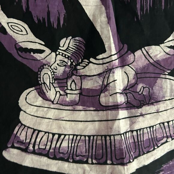Purple and Black Shiva Wall Hanging Batik - Picture 14 of 16